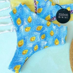Moana Bikini "Peacock" Rise Above Bikini Bottom - High Rise (M)